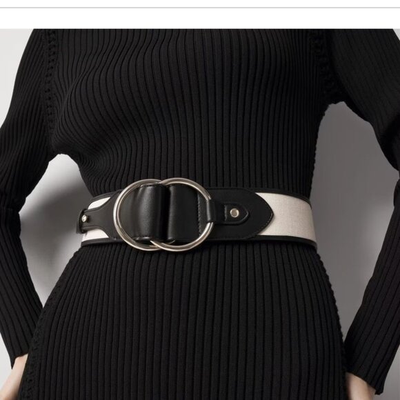 nwt WHITE HOUSE BLACK MARKET canvas ring belt xs s xl - Picture 2 of 3